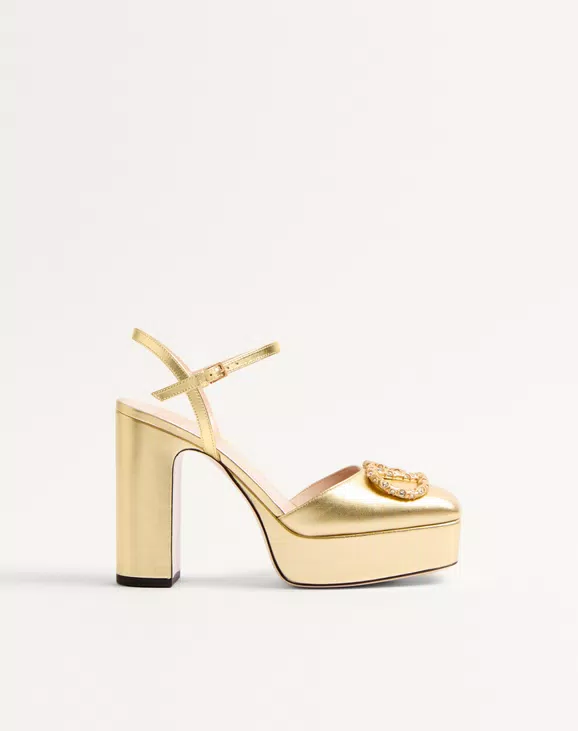 Valentino Vlogo Signature Platform Pump In Laminated Nappa 115Mm - Image 1